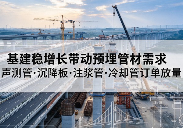富宁基建稳增长带动预埋监测管材需求，声测管、沉降板、注浆管订单持续放量